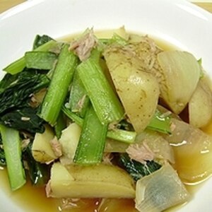 ツナと小松菜の煮物